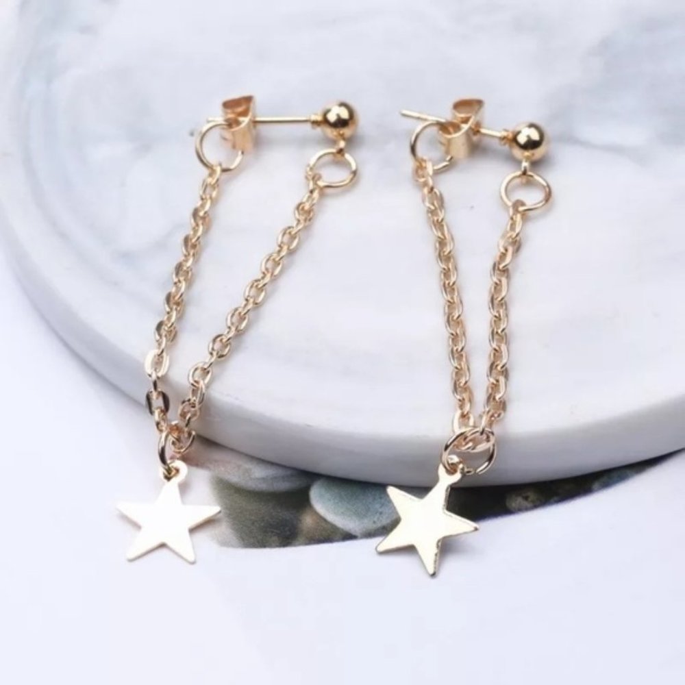NWT Star Chain Earrings